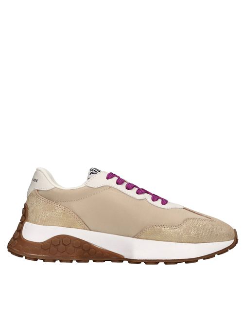 Sneakers in camoscio e tessuto EMANUELLE VEE | 441P-229-10-P115CBBEIGE-VIOLA-BEIGE